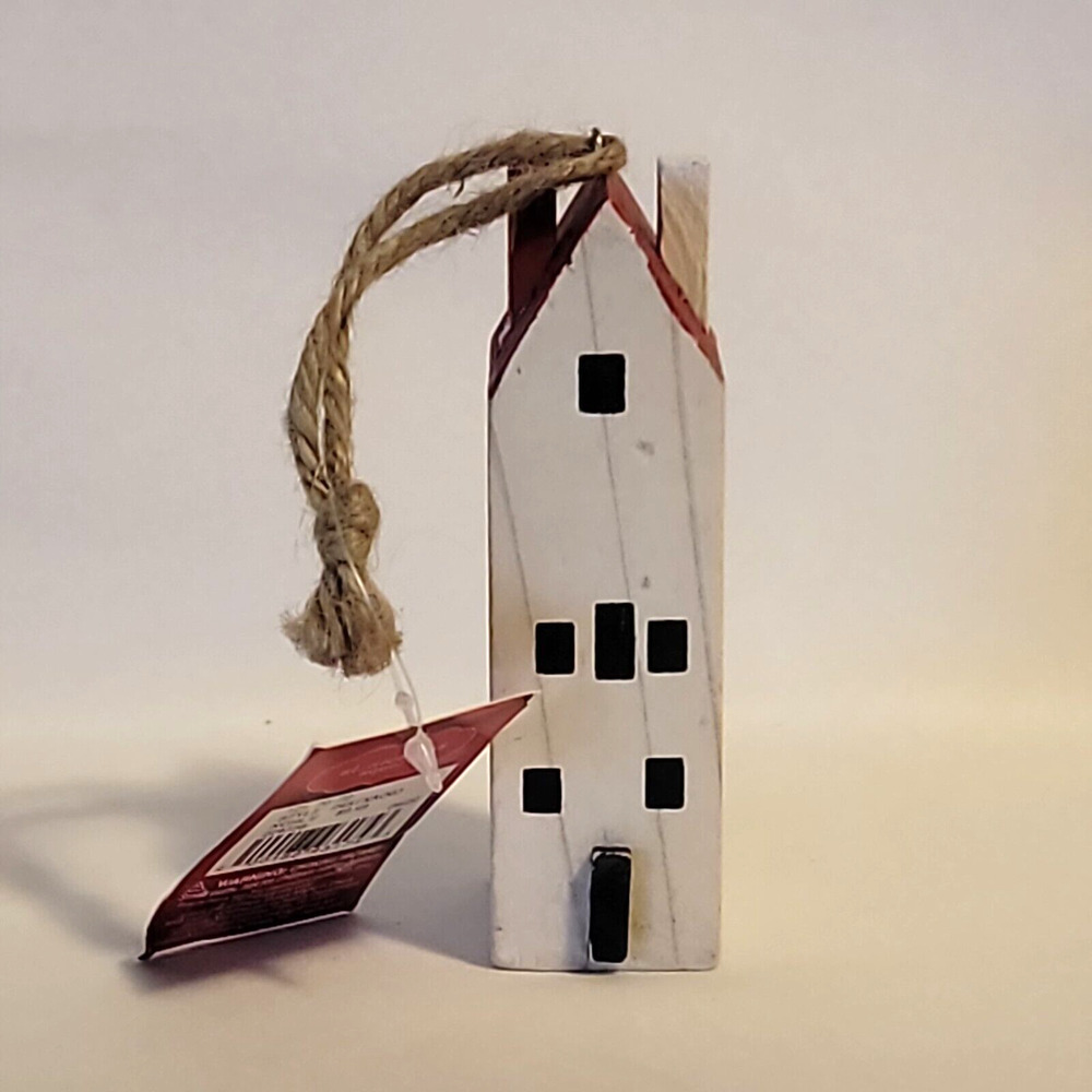 St Nicholas Square Happy Hollydays Ornament House Building 3.5"